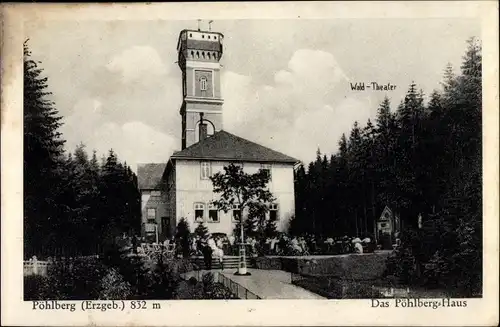 Ak Annaberg Buchholz Erzgebirge, Pöhlberg Haus, Waldtheater