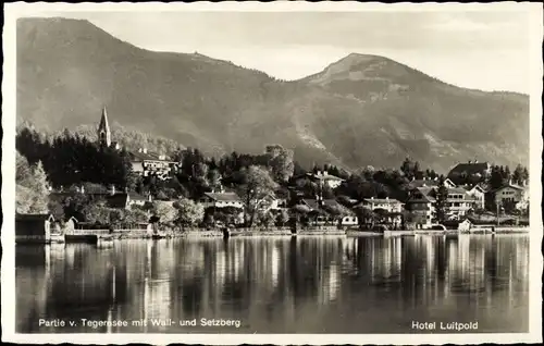 Ak Tegernsee in Oberbayern, Hotel Luitpold, Seepartie, Weilberg, Setzberg