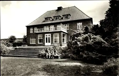 Ak Boffzen an der Oberweser, Jugendheim Haus 7 Sterne, Gartenpartie