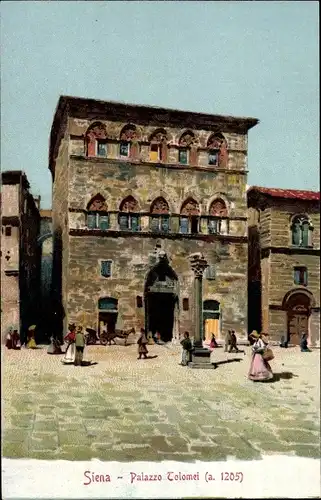 Künstler Ak Siena Toscana, Palazzo Tolomei