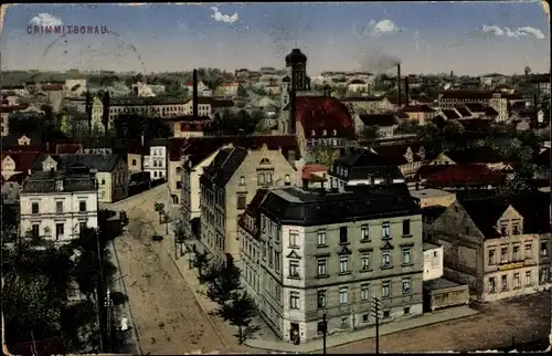 Ak Crimmitschau in Sachsen, Blick auf den Ort