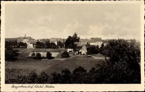 Ak Stöcken Langenbernsdorf bei Werdau, Blick auf den Ort
