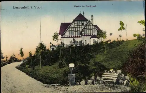 Ak Lengenfeld Vogtland Sachsen, Partie im Stadtpark