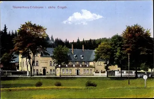 Ak Erlabrunn Breitenbrunn im Erzgebirge, Hotel Täumerhaus Erlabrunn