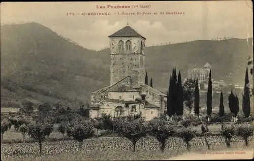 Ak Saint Bertrand Haute-Garonne, L'Eglise, St Just et St Bertrand