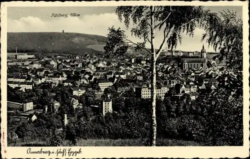 Ak Annaberg Buchholz Erzgebirge, Gesamtansicht mit Pöhlberg