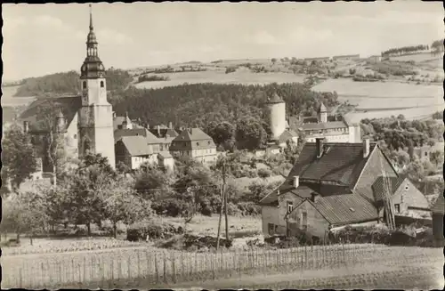 Ak Zschopau im Erzgebirge Sachsen, Blick auf Kirche und Burg