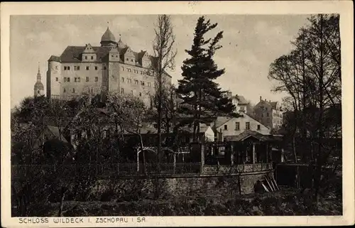 Ak Zschopau im Erzgebirge Sachsen, Schloss Wildeck