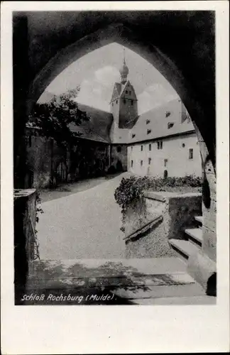 Ak Rochsburg Lunzenau in Sachsen, Schloss, Hof