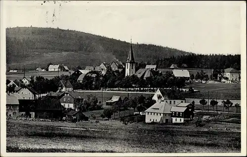 Ak Deutscheinsiedel Deutschneudorf im Erzgebirge, Blick auf den Ort