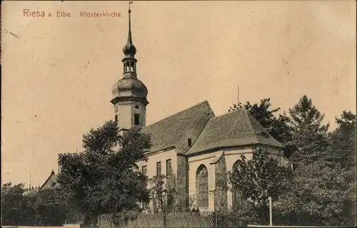 Ak Riesa an der Elbe Sachsen, Klosterkirche