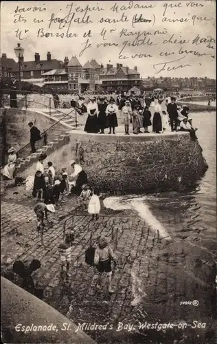 Ak Westgate on Sea South East England, Esplanade, St. Mildrea's Bay