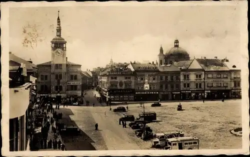 Ak Kroměříž Kremsier Region Zlin, Großer Platz, Kirche