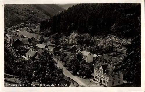 Ak Schwarzwald Stutzhaus Luisenthal im Thüringer Wald, Blick in den Grund