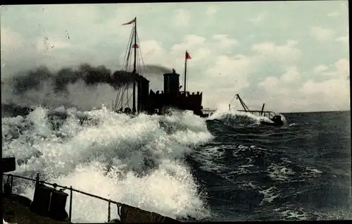 Ak Deutsches Torpedoboot auf hoher See