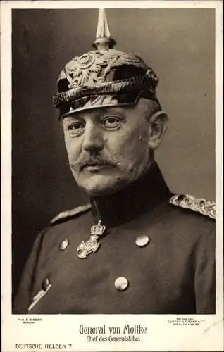 Ak General von Moltke, Liersch, Deutsche Helden 7, Königlicher Hausorden von Hohenzollern