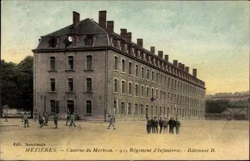 Ak Mézières Ardennes, Caserne du Merbion, 91. Infanterie-Regiment, Gebäude B
