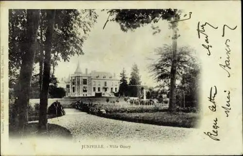 Ak Juniville Ardennes, Villa Doury