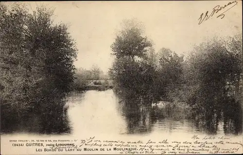 Ak Guitres Gironde, Les Bords du Lary au Moulin de la Moulinasse