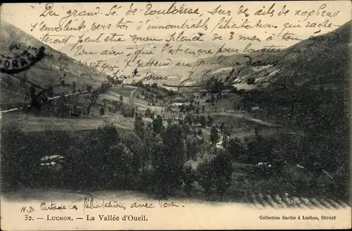 Ak Luchon Haute Garonne, Vallée d'Oueil