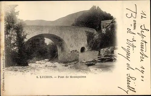 Ak Luchon Haute Garonne, Pont de Mousqueres