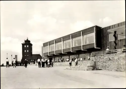 Ak Oberwiesenthal im Erzgebirge, HO Gaststätte Fichtelberghaus