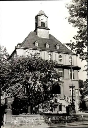 Ak Lugau Erzgebirge, Blick auf Rathaus