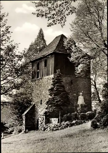 Ak Lugau Erzgebirge, alter Glockenturm