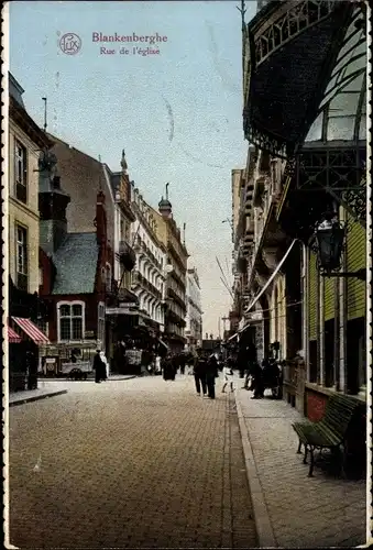 Ak Blankenberghe Blankenberge Westflandern, Rue de l'Eglise