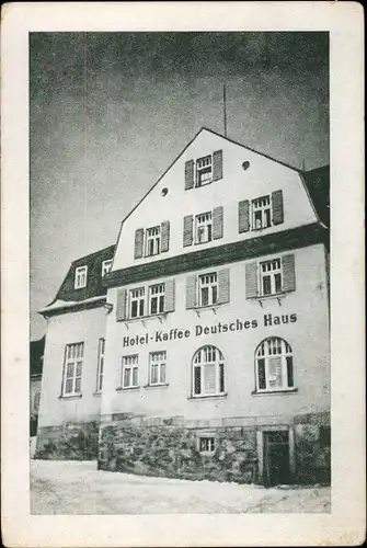 Ak Schönberg Bad Brambach im Vogtland, Hotel Cafe Deutsches Haus