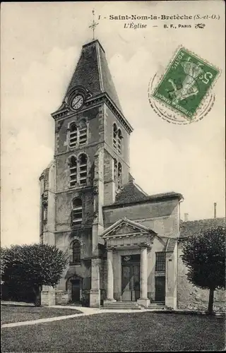 Ak Saint Nom La Breteche Yvelines, Eglise