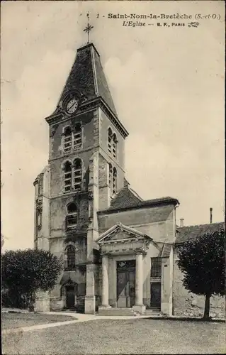 Ak Saint Nom La Breteche Yvelines, Eglise