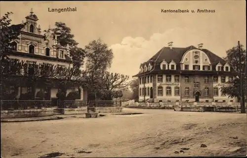 Ak Langenthal Kt Bern Schweiz, Kantonalbank, Amtshaus