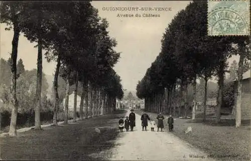 Ak Guignicourt sur Vence Ardennes, Avenue du Château