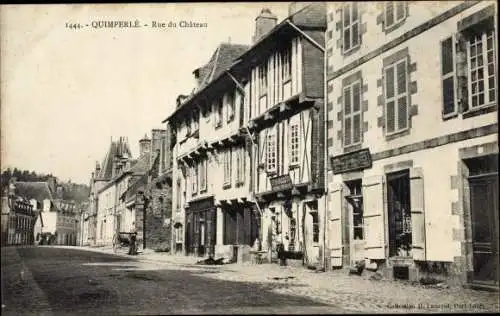 Ak Quimperlé Finistère, Rue du Chateau