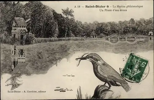 Ak Saint Dizier Haute Marne, La Marina préhistorique, Un Pirate d'eau douce, Vogel