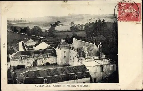 Ak Autreville Haute-Garonne, Chateau des Pallieres, Vu du Clocher