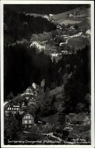 Ak Sachsenberg Georgenthal Klingenthal im Vogtland, Blick ins Mühlbachthal