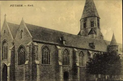 Ak Pittem Westflandern Belgien, Kerk