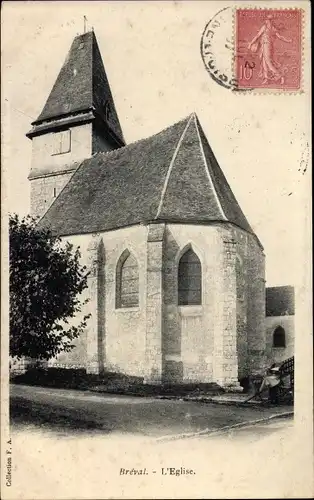 Ak Bréval Yvelines, Eglise
