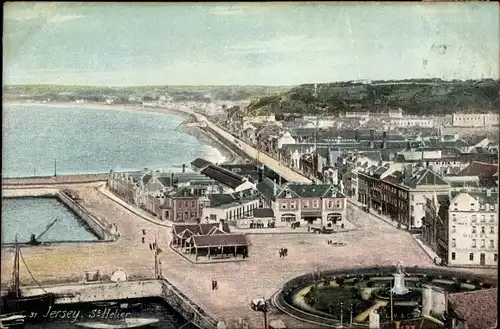 Ak Saint Helier Kanalinsel Jersey, Panorama