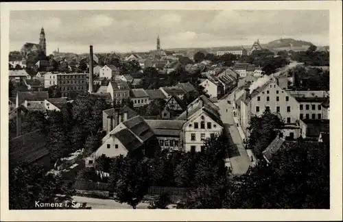 Ak Kamenz Sachsen, Blick auf den Ort