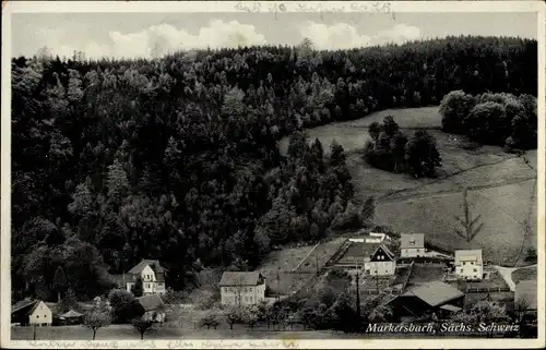 Ak Markersbach Bad Gottleuba-Berggießhübel in Sachsen, Blick auf den Ort