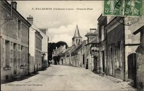 Ak Balesmes Indre et Loire, Grande Rue