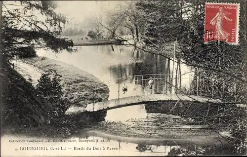 Ak Bourgueil Indre et Loire, Bords du Doit à Pavée