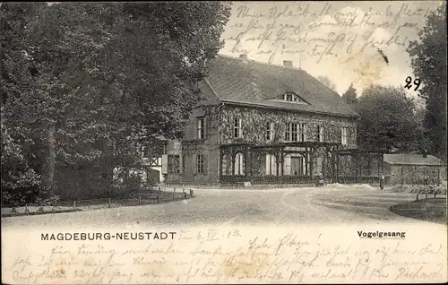 Ak Magdeburg Neustadt in Sachsen Anhalt, Gasthaus Vogelgesang