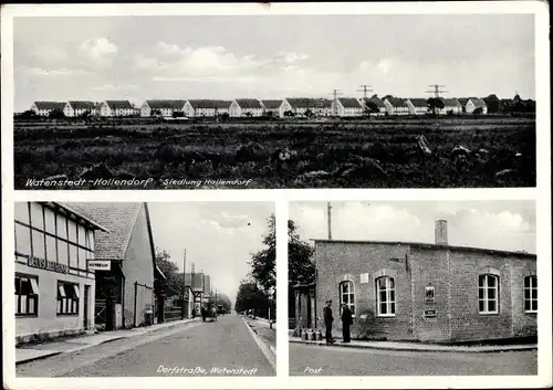 Ak Hallendorf Salzgitter in Niedersachsen, Siedlung, Dorfstraße, Post