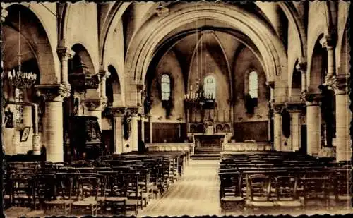 Ak Maubert Fontaine Ardennes, Interieur de l'Eglise