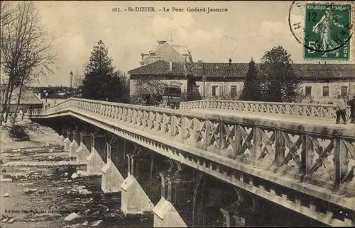 Ak Saint Dizier Haute Marne, Le Pont Godard Jeanson