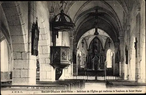Ak Saint Dizier Haute Marne, Kircheninneres